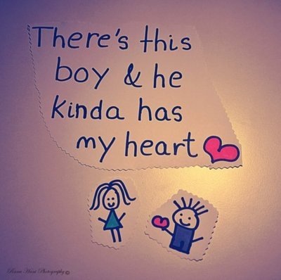 there is this boy and he kinda has my heart - love