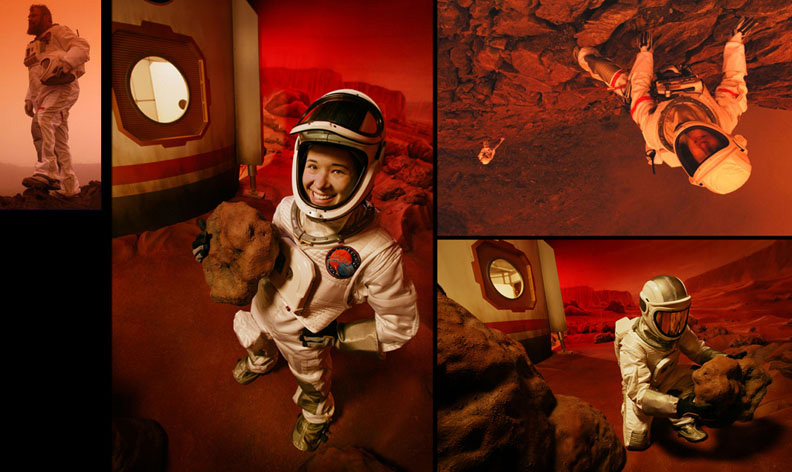 space suit Kid on Mars
