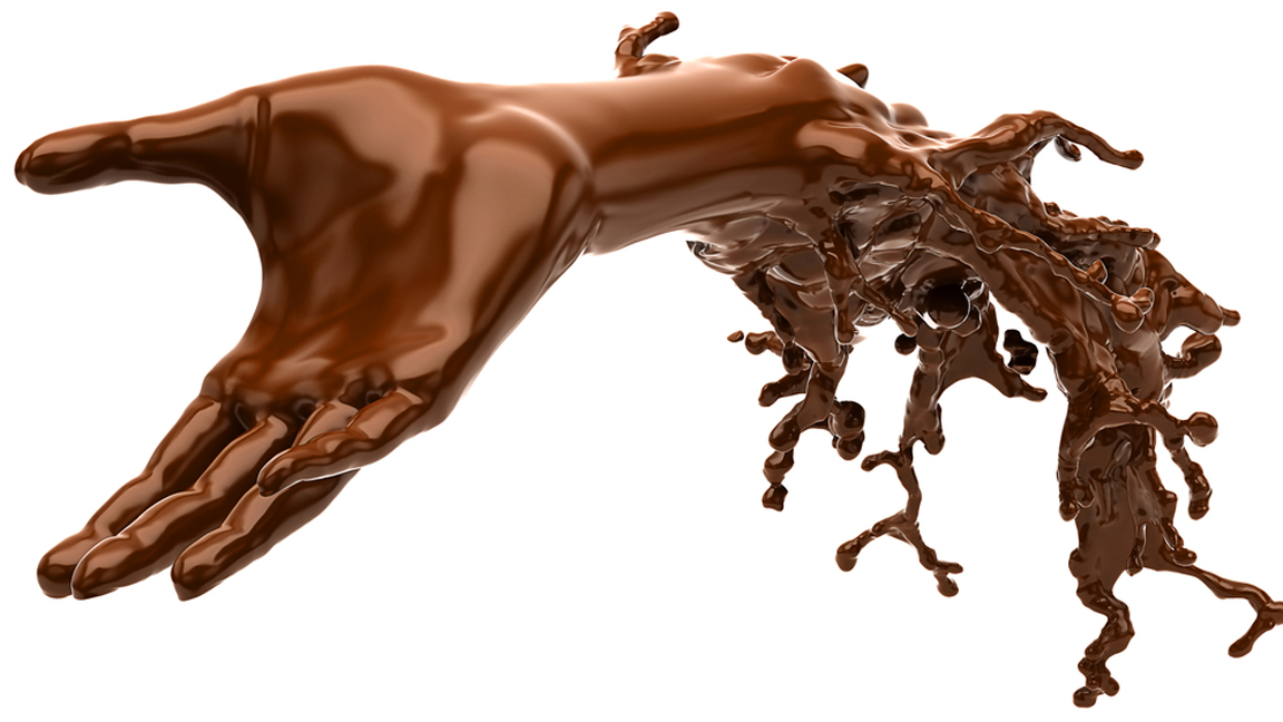 chocolate hand
