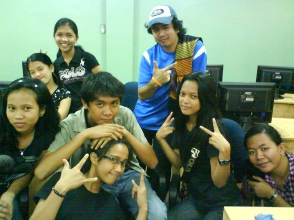 school...classmates and prof.