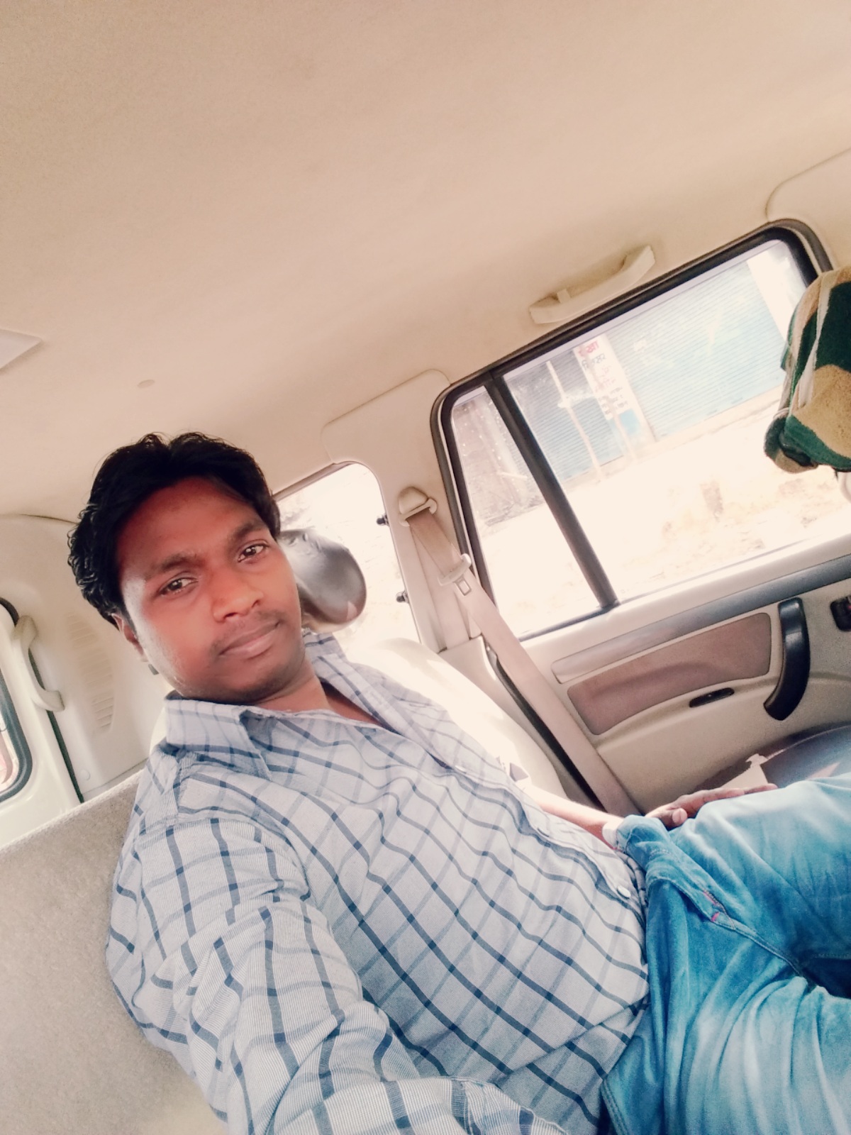 at my car