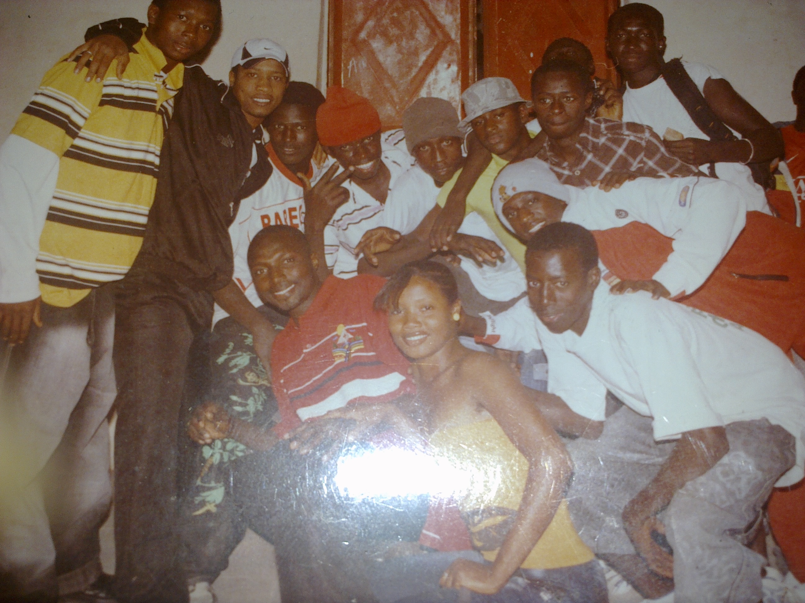 IN A HALL CELEBRATING OUT PARTY AFTER WINNING A TROPHY FROM A BIG COMPETITION