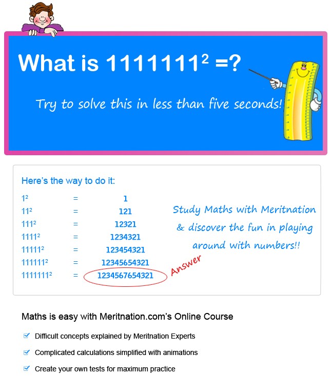Study Maths with Meritnation & discover the fun in playing around with numbers!!

Maths is easy wi
