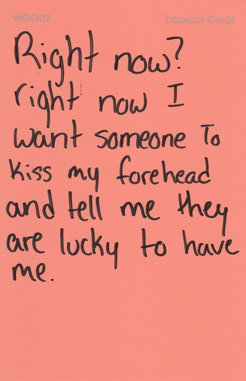 kiss forhead lucky