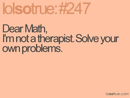 maths, therepist, problems