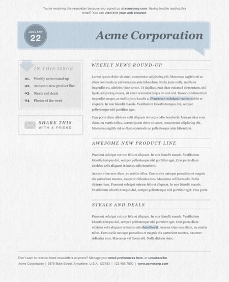 Newsletter Design