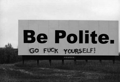 be polite and dont rape