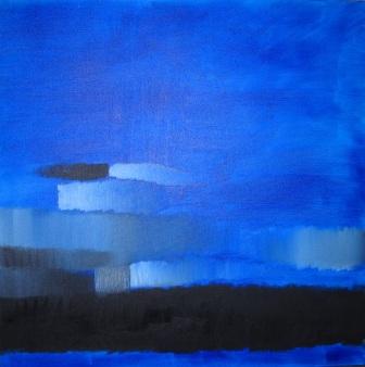 Sky-Oil on canvas board.