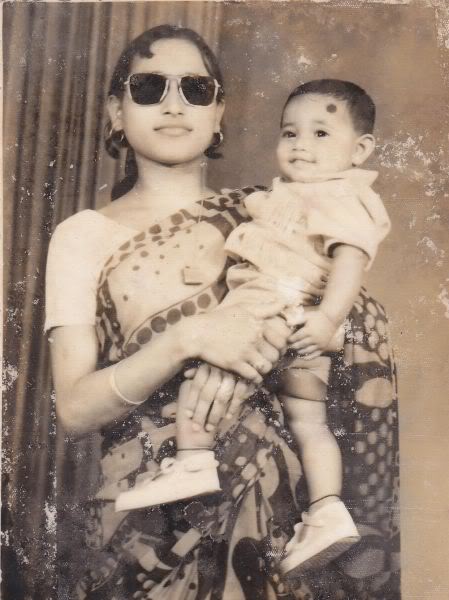 with my mother