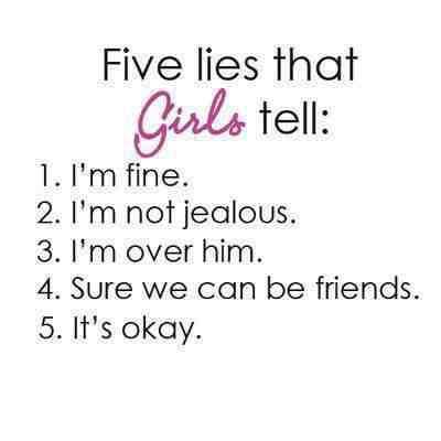 five lies that girls tell
