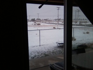 The 3rd day we move to a new house
God blesses us with white snow
