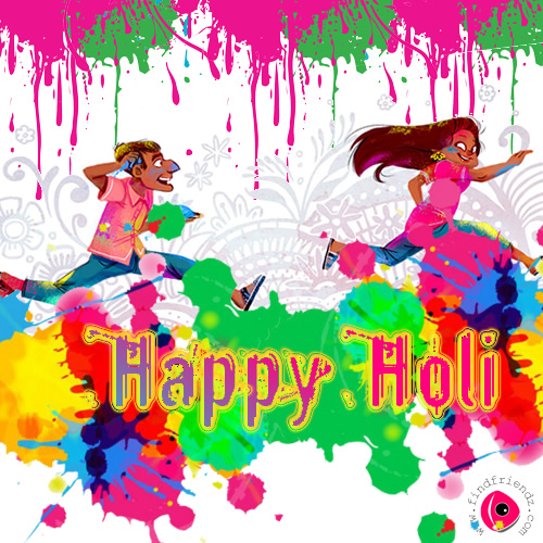 happy holi greeting cards