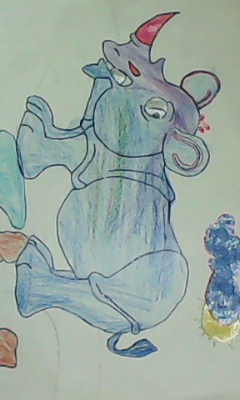 Rhino by my son Rishi.