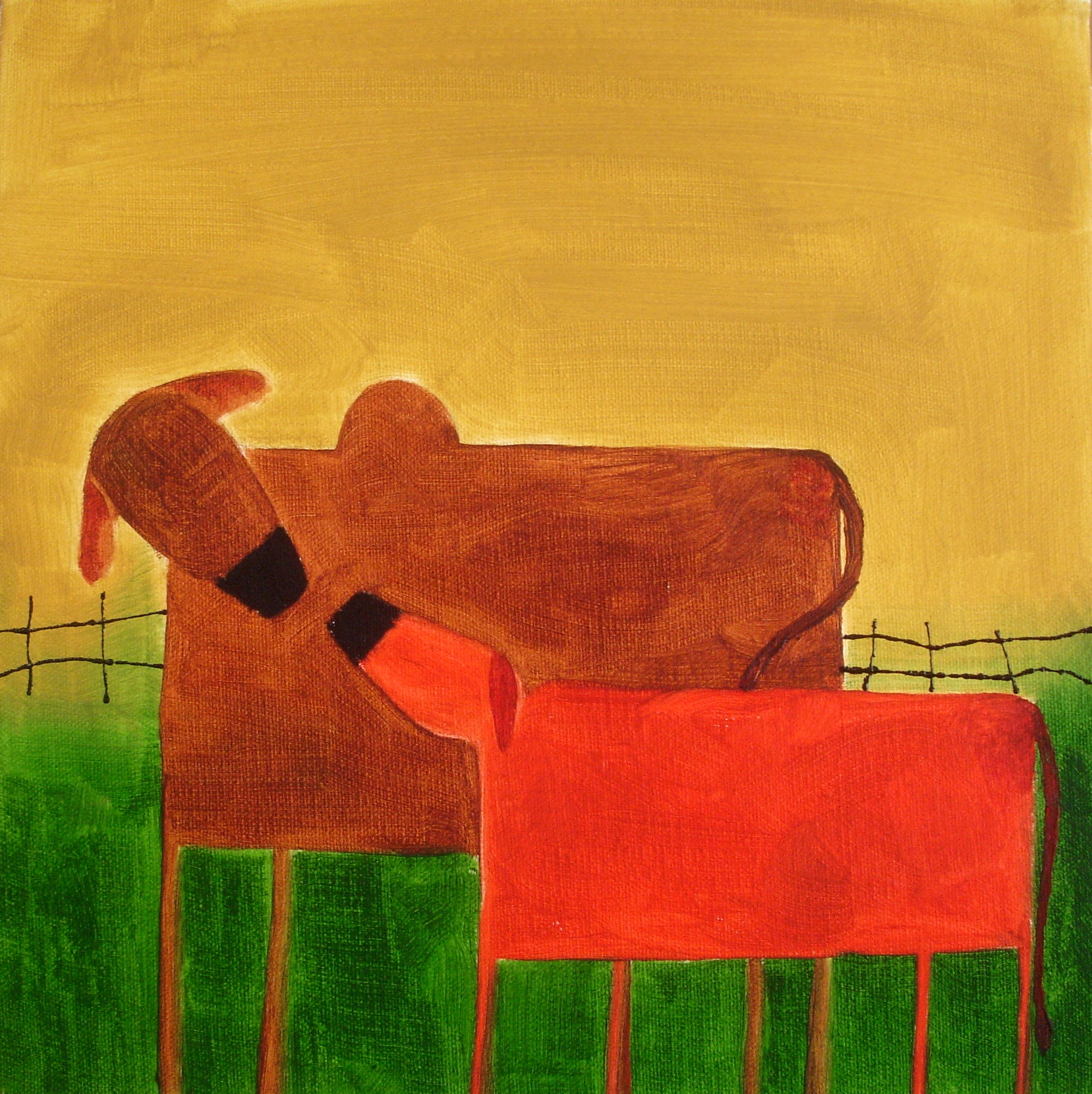 Mother&child-Oil on Canvas board.