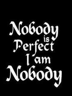 no one i dis world is perfect i am one of that no one