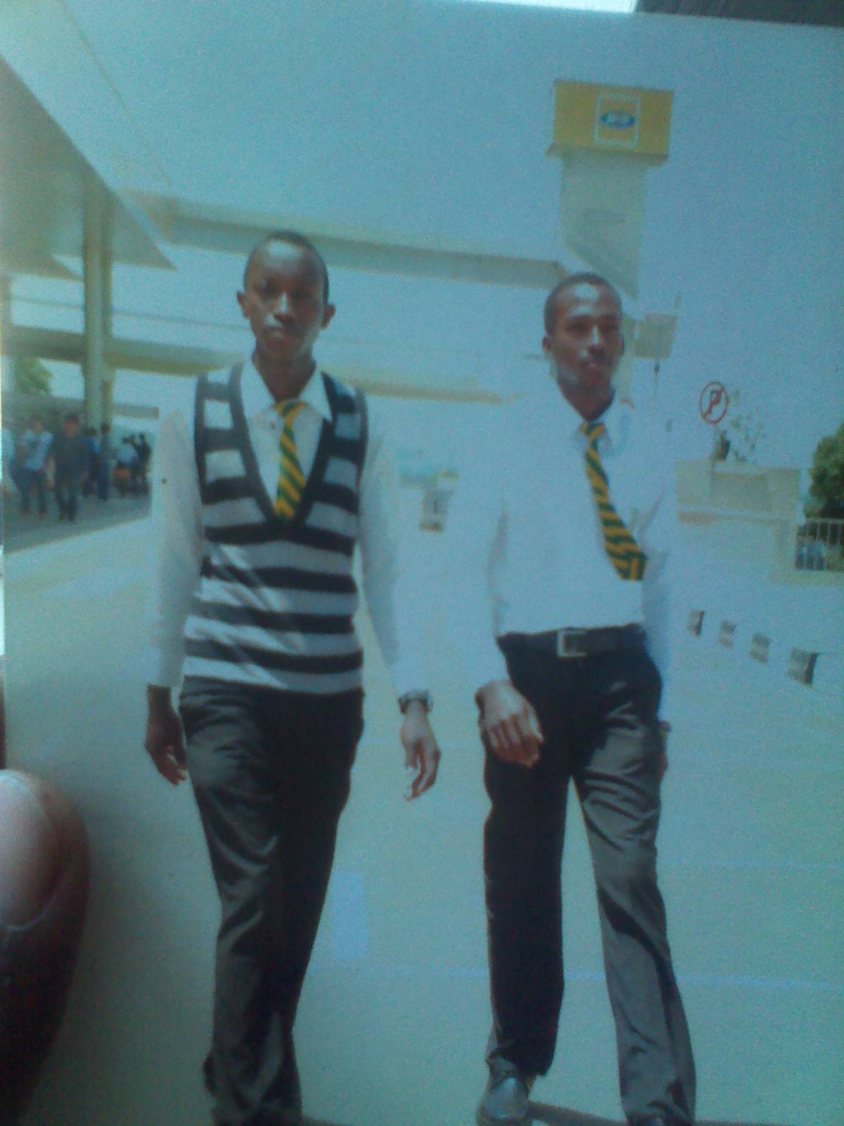 Me with Solomon at entebbe airport
