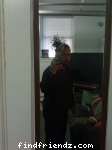 Dressed in black at 